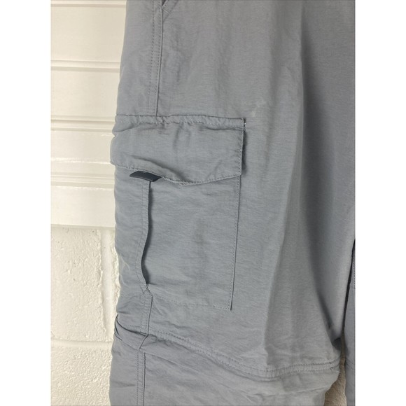 Nordic Track Cargo Zipper Convertible Nylon Pants Buckle Belt Gray Mens 36x30 - Picture 4 of 12